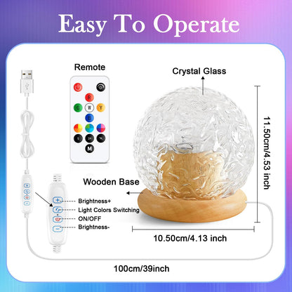 HYTIB Aurora Projector Lamp – Cool-to-Touch Color Changing Night Light for Playroom, 6 Brightness Levels with Remote