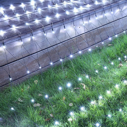 iBaycon 4ft x 6ft Christmas Net Mesh Lights – Waterproof Outdoor Bush and Hedge Lights with 8 Modes and Timer for Patio and Garden