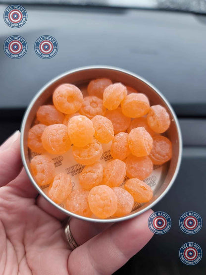 Iconic Candy Retro Sours Hard Tangy Candy Tin – Travel-Friendly Road Trip Sour Candy, Citrus Aluminum Tin