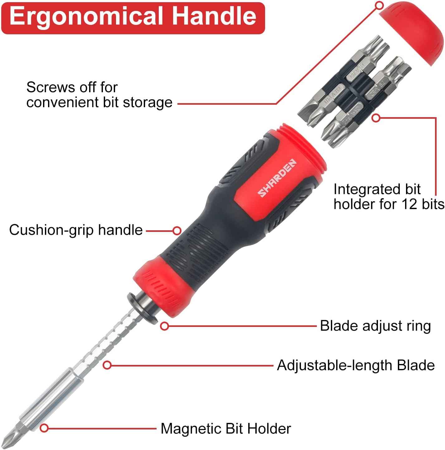 SHARDEN Multi Screwdriver 13-in-1 — Practical Gift for Dad, Husband, or Handyman