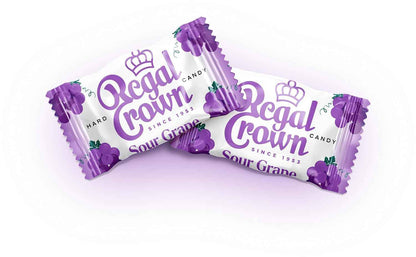 Regal Crown Sour Grape Hard Candy | Clutter-Free Candy Dish Staple for the Home | One Simple Peg Bag, 28 Wrapped Pieces