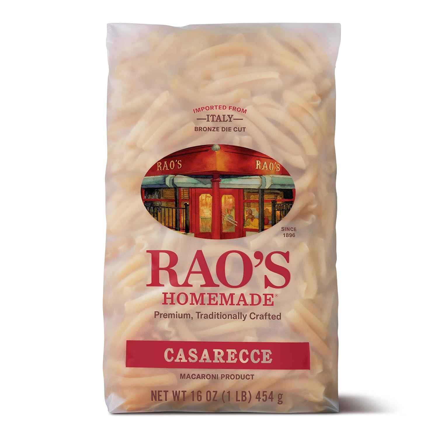 Rao's Homemade Casarecce Pasta, 16oz — Clean-Label Italian Import with Only Durum Wheat and Water for Mindful Home Cooking