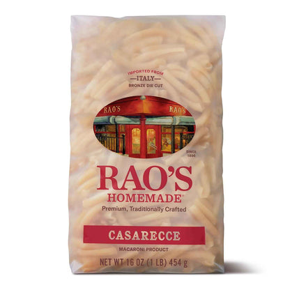 Rao's Homemade Casarecce Pasta, 16oz — Clean-Label Italian Import with Only Durum Wheat and Water for Mindful Home Cooking