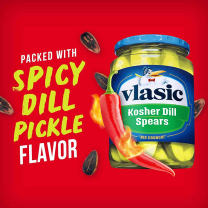BIGS Spicy Dill Pickle Sunflower Seeds – Stocking Stuffer & White Elephant Gift for Snackers, 5.35 oz