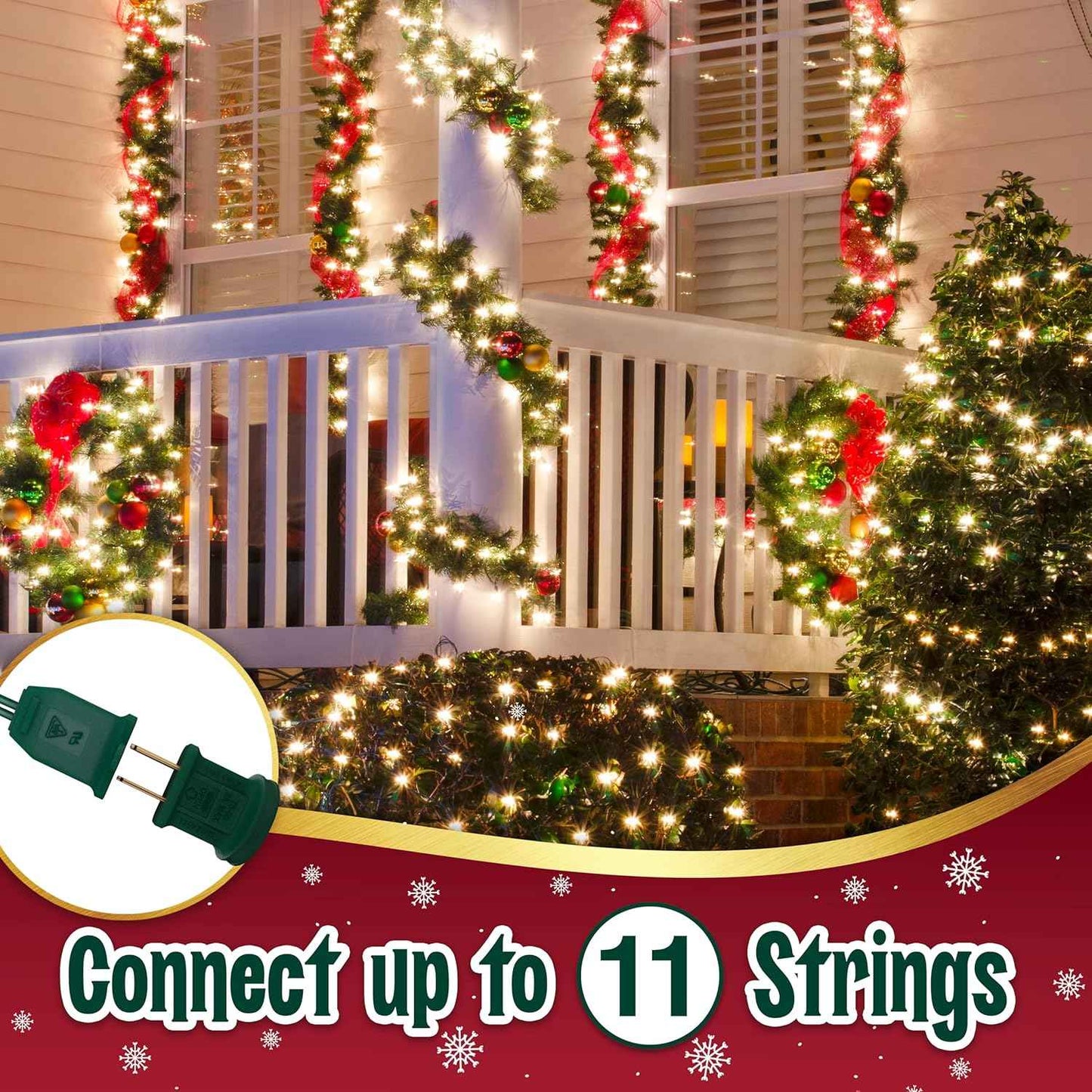 Brightown Warm White Twinkle String Lights 35 ct - Thoughtful Housewarming and Christmas Gift for Mom, Bedroom and Mantel Decor, 6.6 ft Green Wire