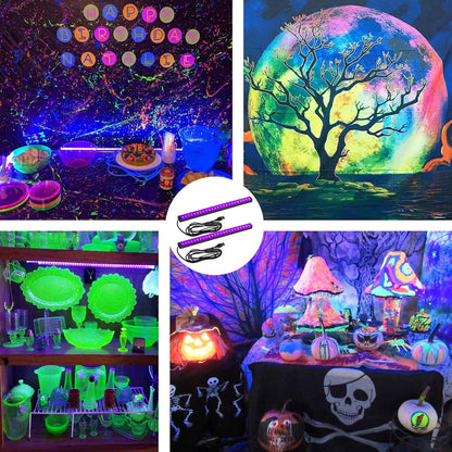 CICINY UV LED Strip – Cozy Living Room Atmosphere Light, Wall-Mounted Blacklight for Fluorescent Art