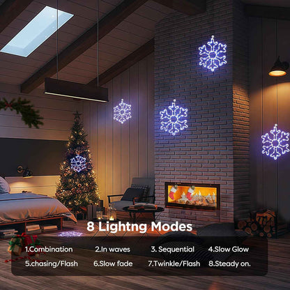 BlcTec Metal Snowflake Wall Lights – Bedroom and Fireplace Mantel Ambiance Upgrade