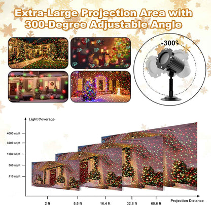 Housewarming and Holiday Gift Idea – Waterproof Christmas Light Projector with Timer for Busy Families and First Time Homeowners