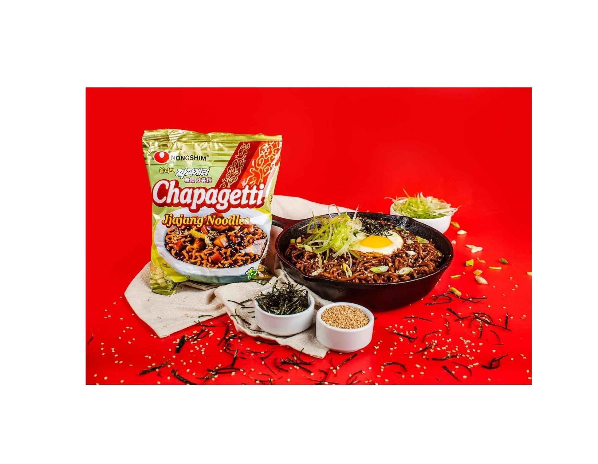 Nongshim Chapagetti Black Bean Noodles – Gentle No-Spice Korean Dinner for Sensitive Stomachs, Microwave Cup, 4-Pack