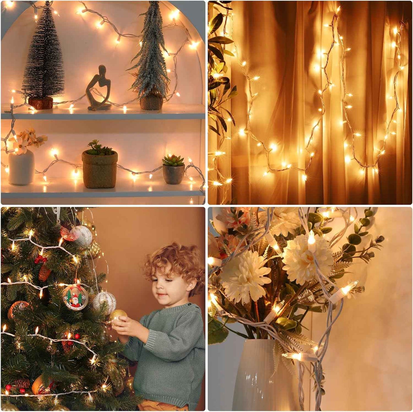 HOLIDAY HARVEST Connectable Christmas Lights – Long-Range Garden Fence and Pergola Outdoor Lighting