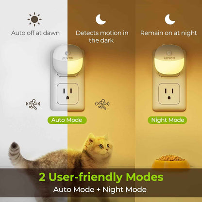 AUVON Dusk to Dawn Night Light – Smoke Free, Flame Free Nighttime Path Lighting for Seniors Aging in Place