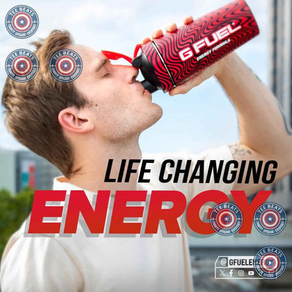 G Fuel PewDiePie Energy Powder Packets – Pre-Workout Focus Supplement for Home Office and Remote Work Fuel