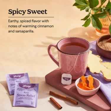 Yogi Tea Kava Stress Relief – Pre-Shift Calm Drink, Herbal Tea for Night Shift Wind-Down