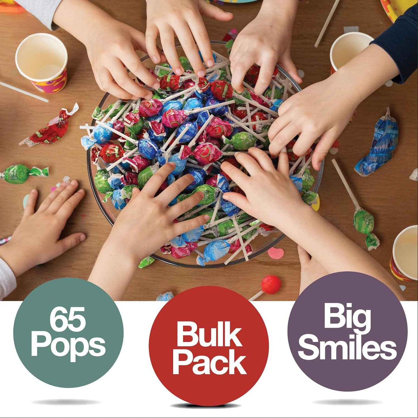 Original Lollipops Mix – Parade and Trick-or-Treat Candy, 65 Individually Wrapped Fruity Lollipops for Outdoor Events