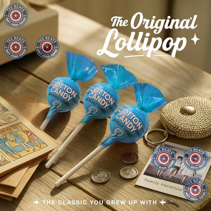 Zestix Mini Lollipop Bulk Pack – Child-Sized Cotton Candy Suckers for Classroom Treats & Birthday Goodie Bags