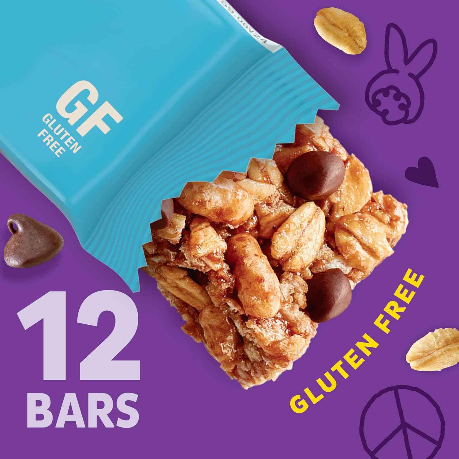 Annie's Gluten Free Chewy Granola Bars – Safe After-School Snack for Picky Eaters, No Artificial Flavors or Colors