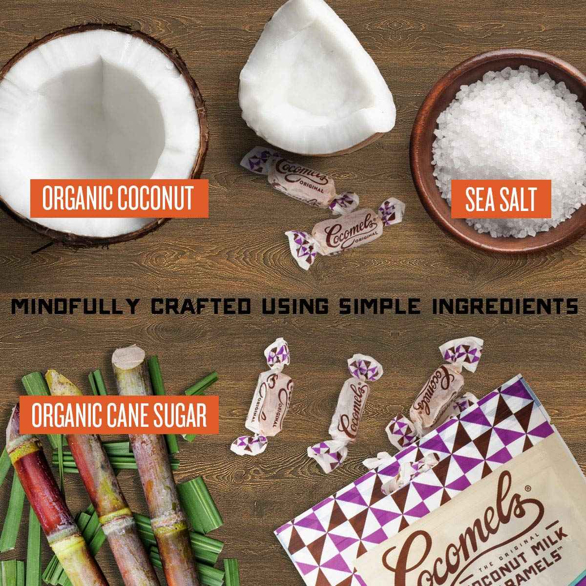 Cocomels Coconut Milk Caramels – Travel-Friendly Vegan Snack for Road Trips, Camping, and Hiking Packs