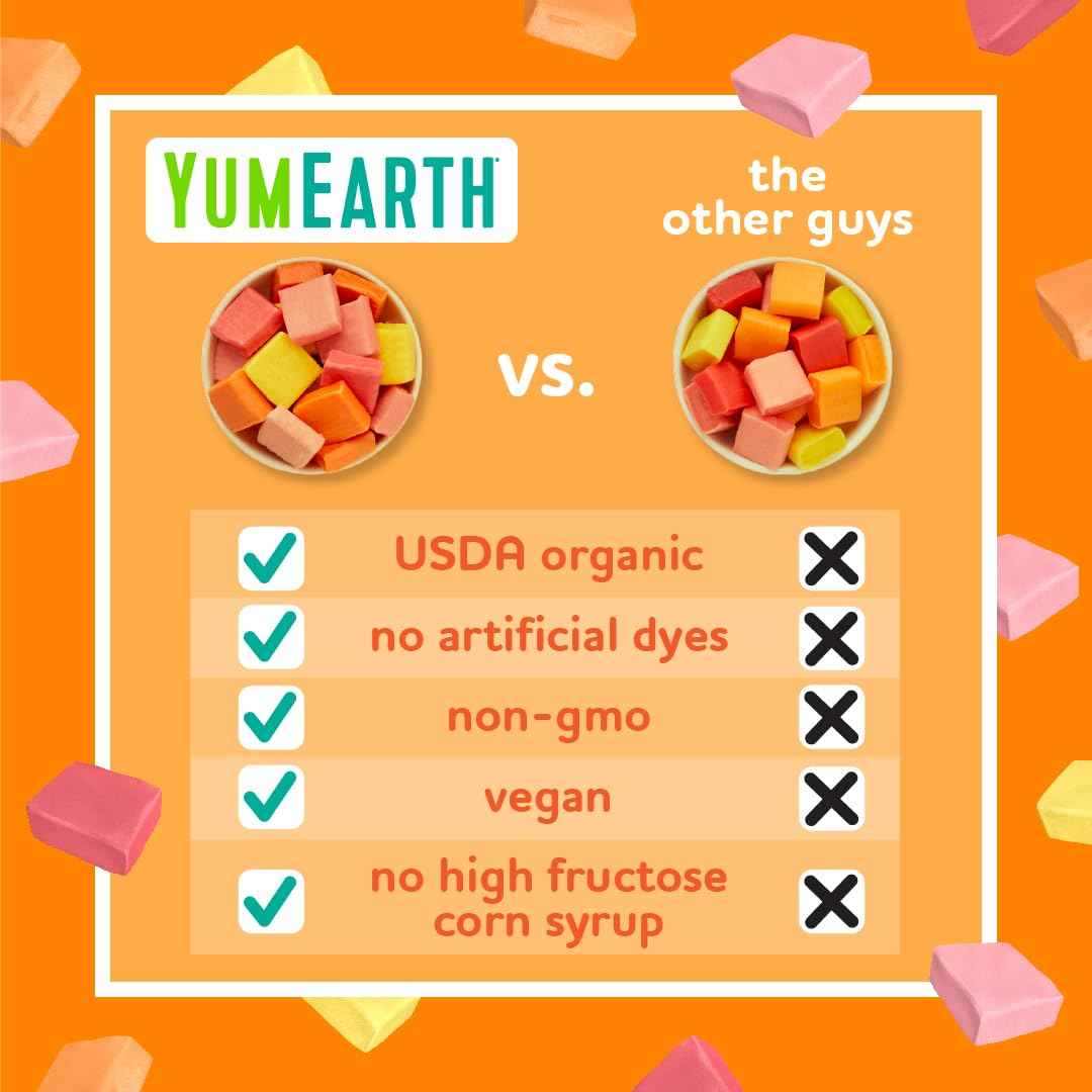 YumEarth Organic Chewys Vegan Gluten Free Candy – Worry Free Classroom Treat for Sensitive Kids