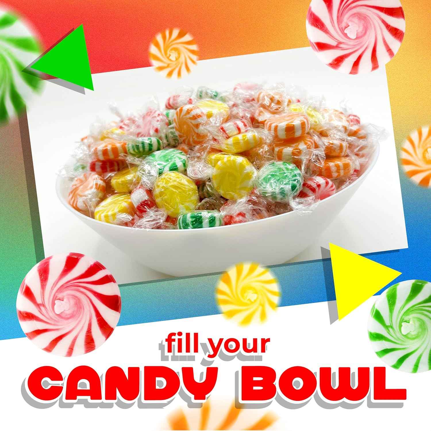 Fruit Starlights Hard Candy – Classic Assorted Pinwheel Candy, 1 lb Bulk Gift Bag for Birthday Party Favors and Holiday Hosting