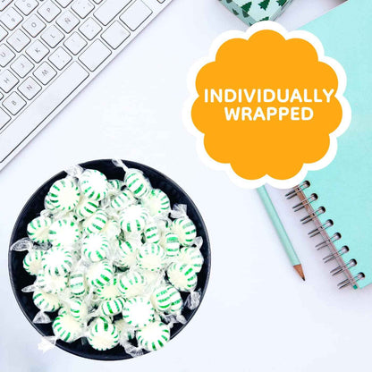 Starlight Spearmint Mints – 1 Pound Bag of Individually Wrapped Hard Candy for Office Candy Dish and Break Room Refresh