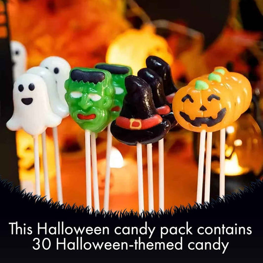 Fusion Select Halloween Lollipops – Kids Trick or Treat Candy for Classroom Parties, Individually Wrapped Variety Pack