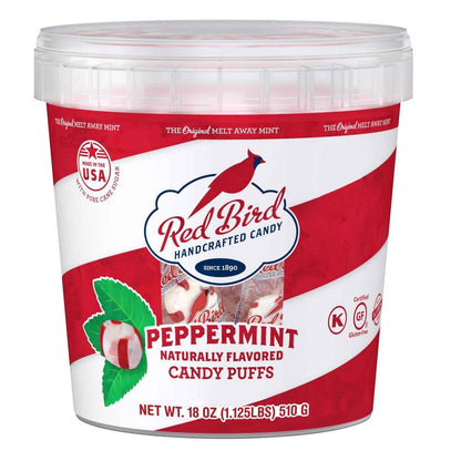 Red Bird Soft Mints – Housewarming and Birthday Gift Basket Addition, Individually Wrapped Peppermint Puffs