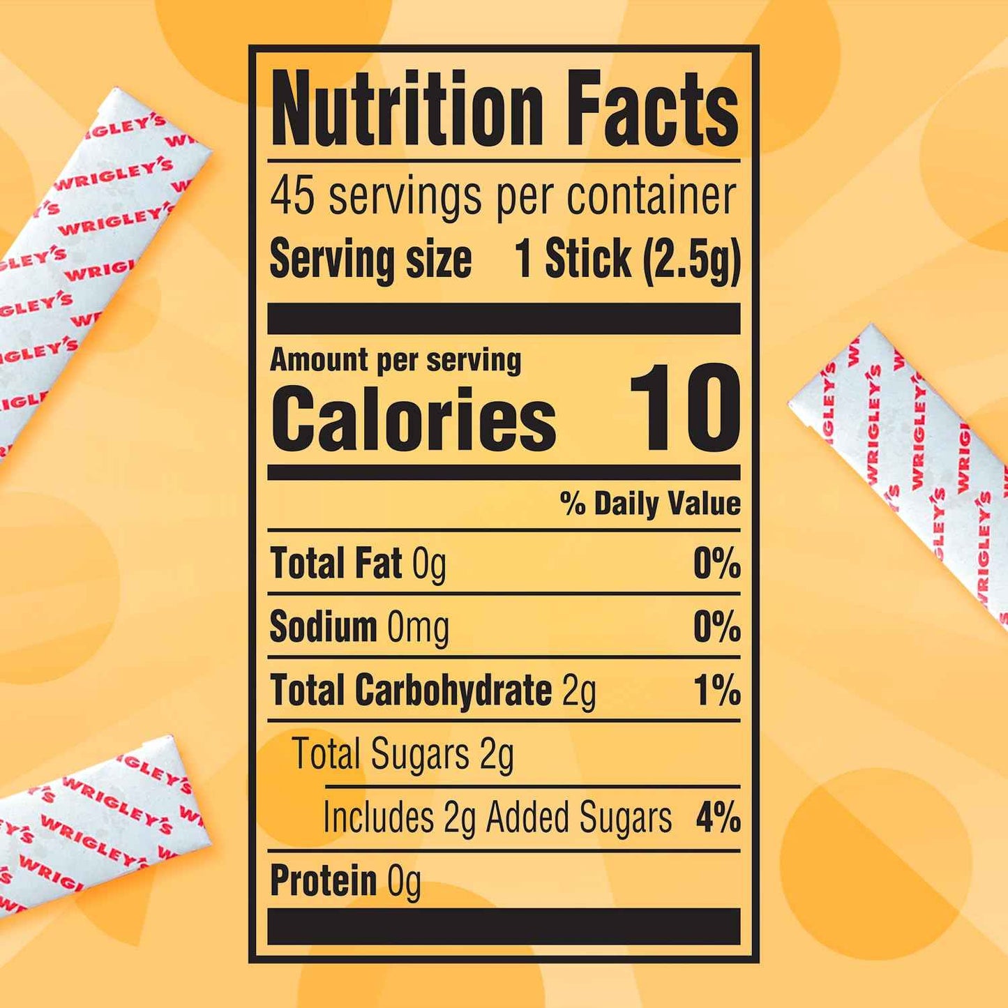 Juicy Fruit Gum Kids Birthday Party Candy – 45 Individually Wrapped Sticks for Lunchboxes and Favor Bags