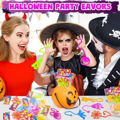 Halloween Sticky Toy Gift Set – 28 PCS Non-Candy Party Favor Pack for Kids Birthday and Halloween Boo Basket Gifting