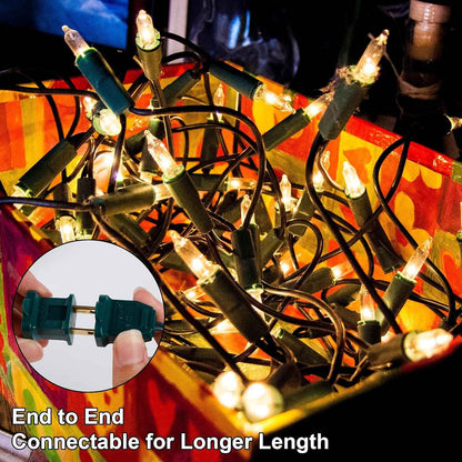 Safe Around Kids and Pets, 150-Bulb Incandescent Mini String Lights with Built-In Fuse and UL Approval, Warm White