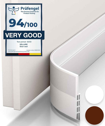 Vellure® Door Draft Stopper for Bottom of Door – Child and Pet Safe Rental Door Seal, No Tools No Drilling