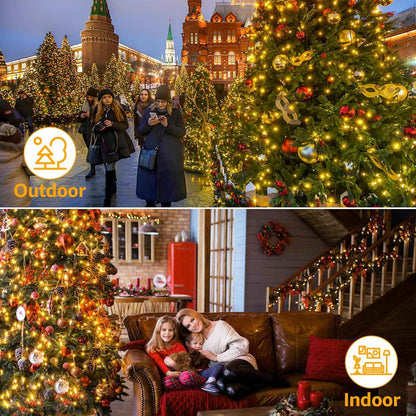 Lumastream 12-Strand Christmas Tree Lights with Remote – 8 Modes & 4 Brightness Levels for Bedroom and Living Room Ambiance