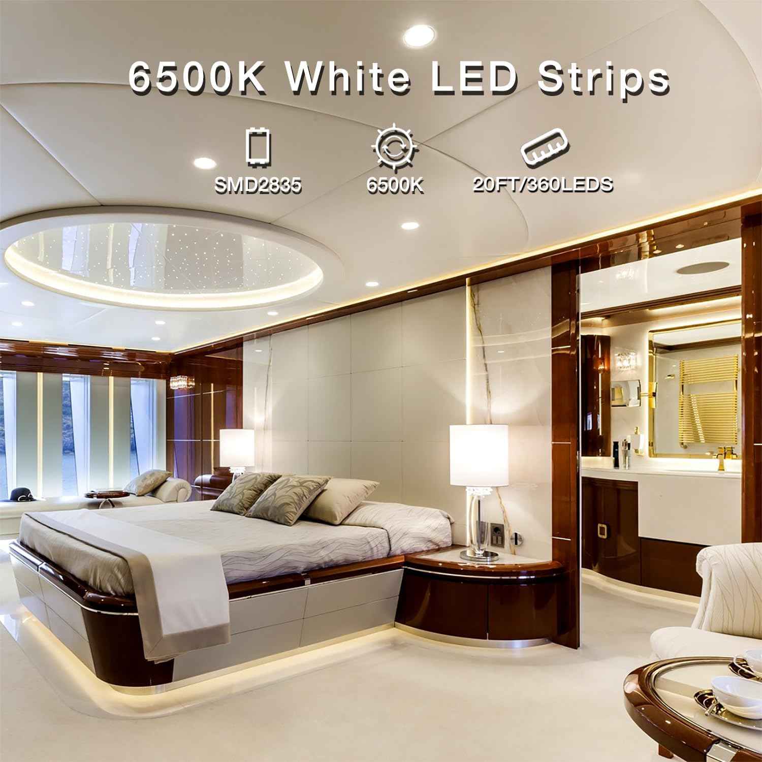 DAYBETTER 24V Low Voltage LED Strip Light 16.4FT – Cool to Touch Bedroom Lighting Safe Around Kids and Pets