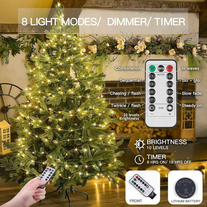 suddus LED Fairy Lights – Flameless, Cool-to-Touch Bedroom String Lights with 6-Hour Auto Shutoff Timer
