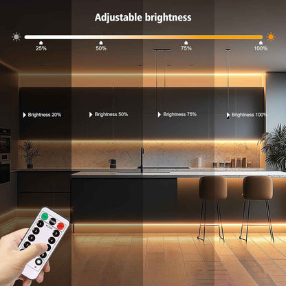 echosari Battery Strip Light – Thoughtful Housewarming Gift for Her, Cozy Bedroom and Shelf Accent, Warm White with Remote