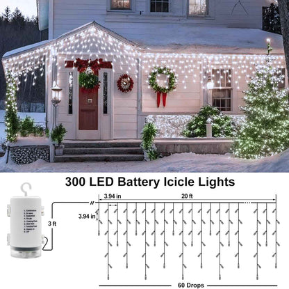 echosari Battery Icicle Lights – Flameless and Cool-to-Touch Alternative to Candles for Kids and Pets