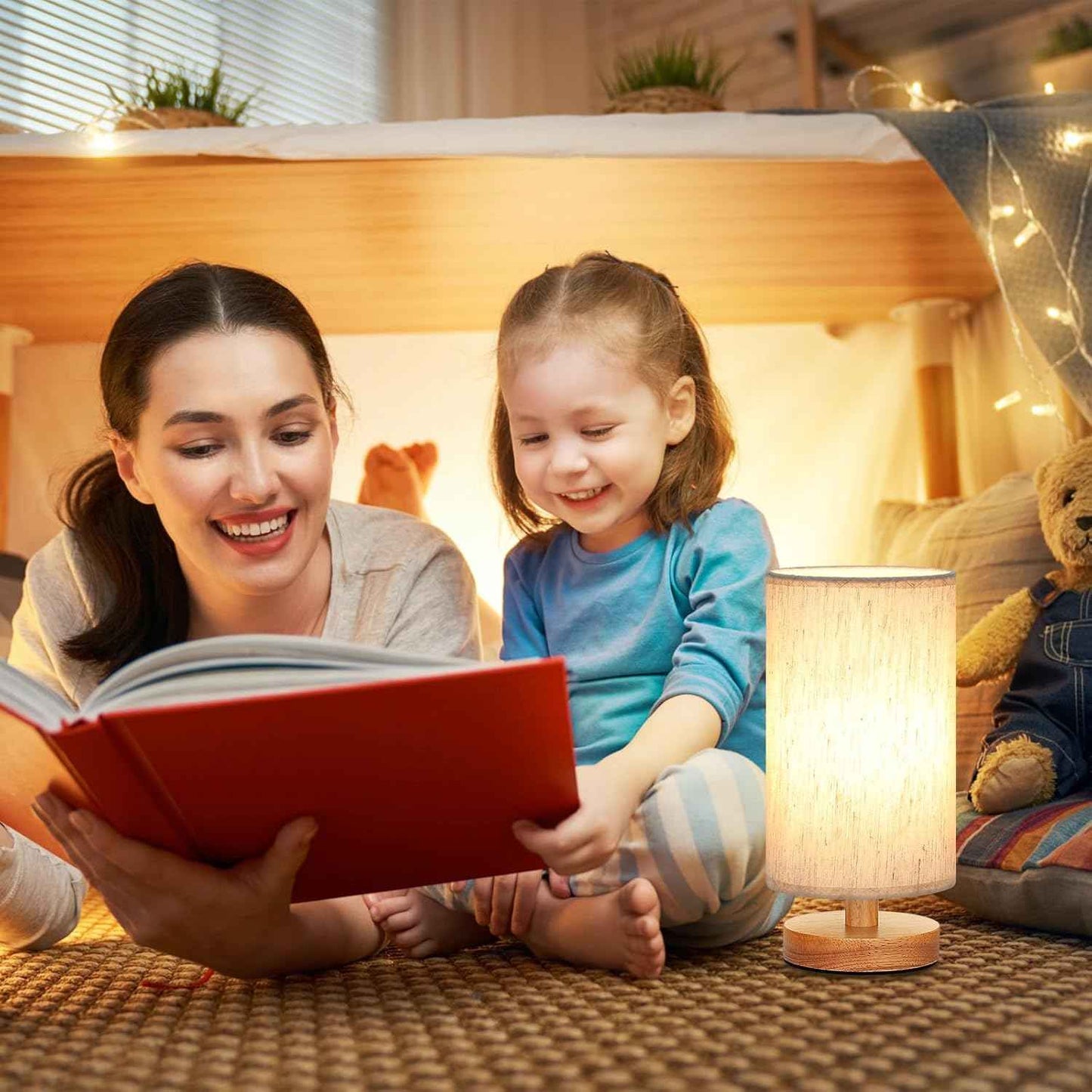 Fenmzee Small Table Lamp for Bedroom - Thoughtful Housewarming Gift Lamp with Included Bulb and Ready-to-Give Packaging