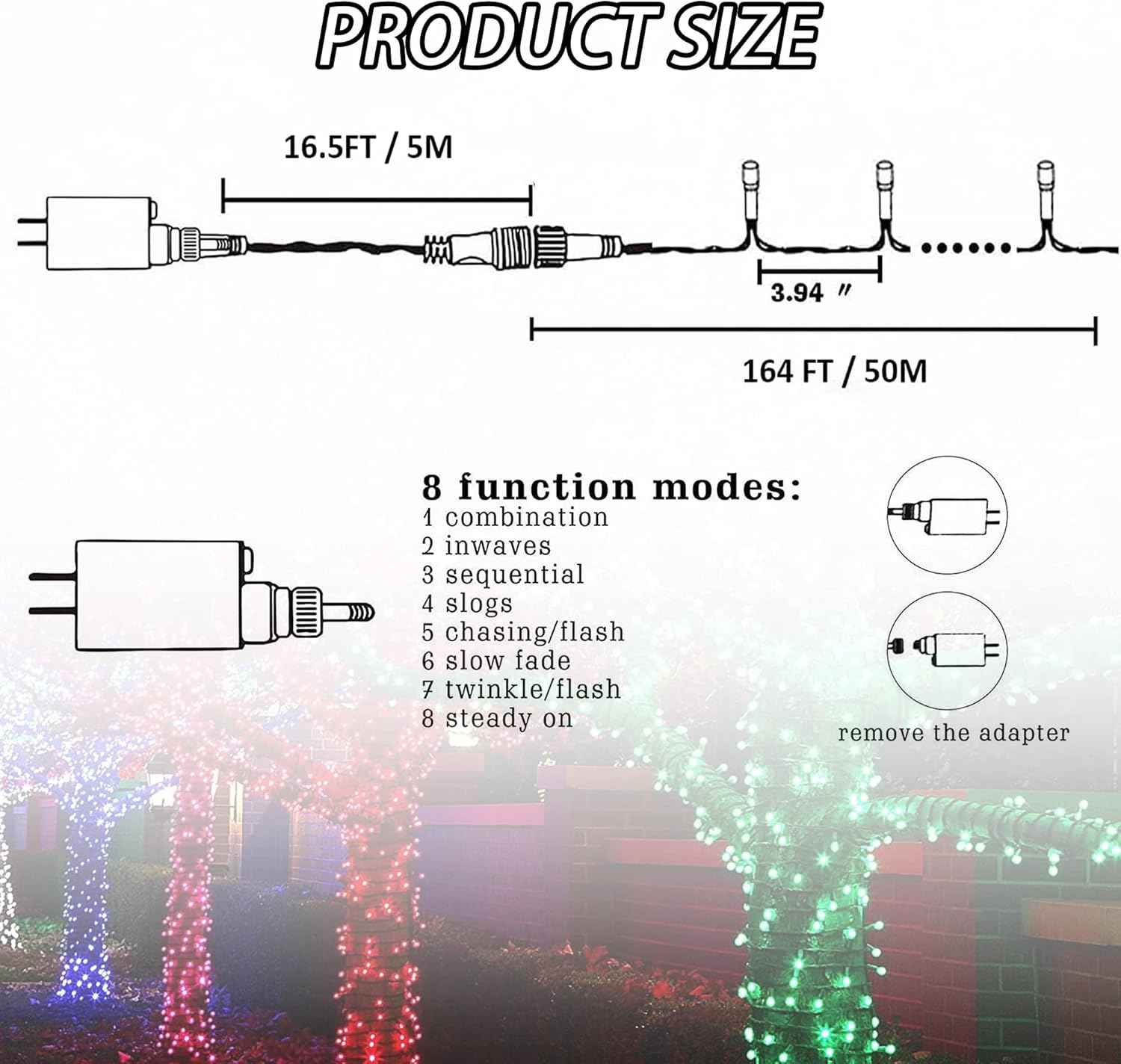 FUNPENY 164FT Warm White String Lights – Cozy Bedroom & Living Room Ambient Decor, 8 Mode Fairy Lights for Home Aesthetic