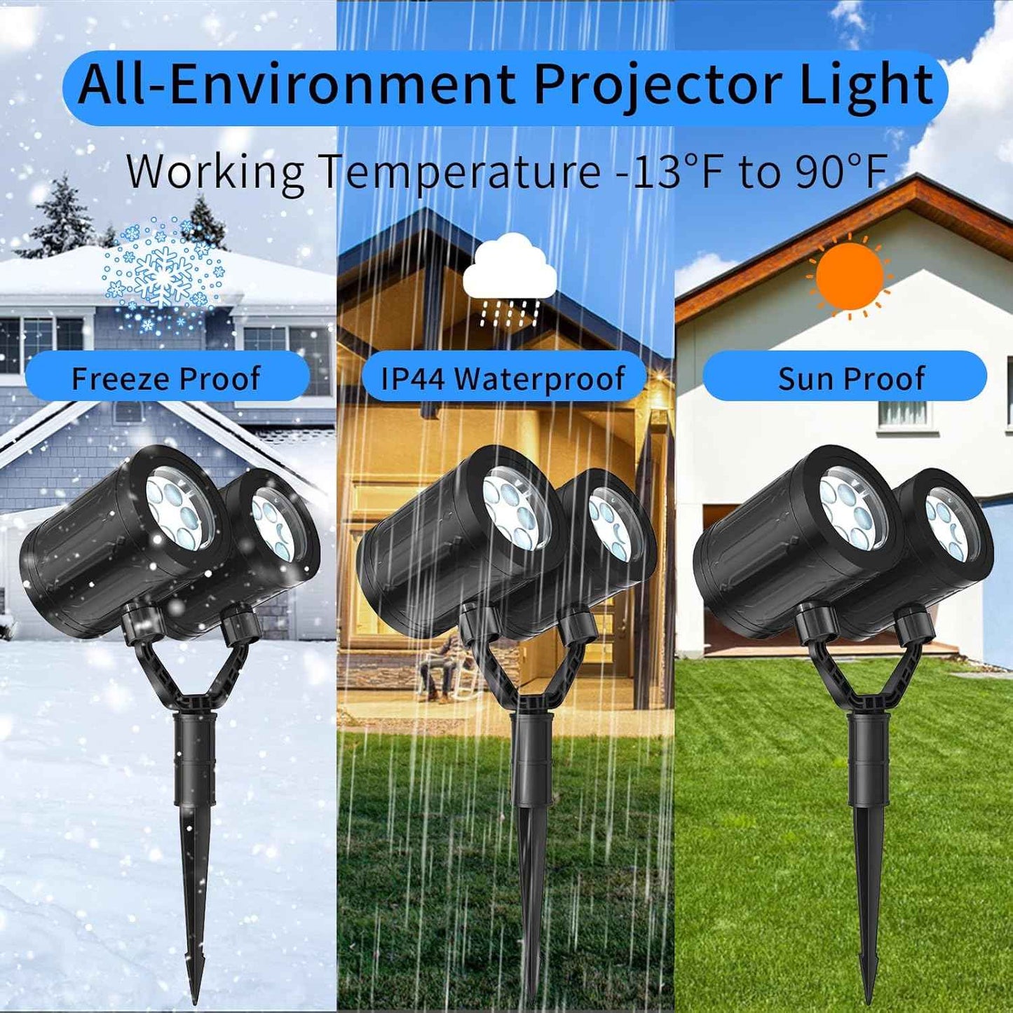 Lumora Glow Dual-Head Snowfall Lamp – Holiday Gift for Mom Who Loves Easy Festive Decorating