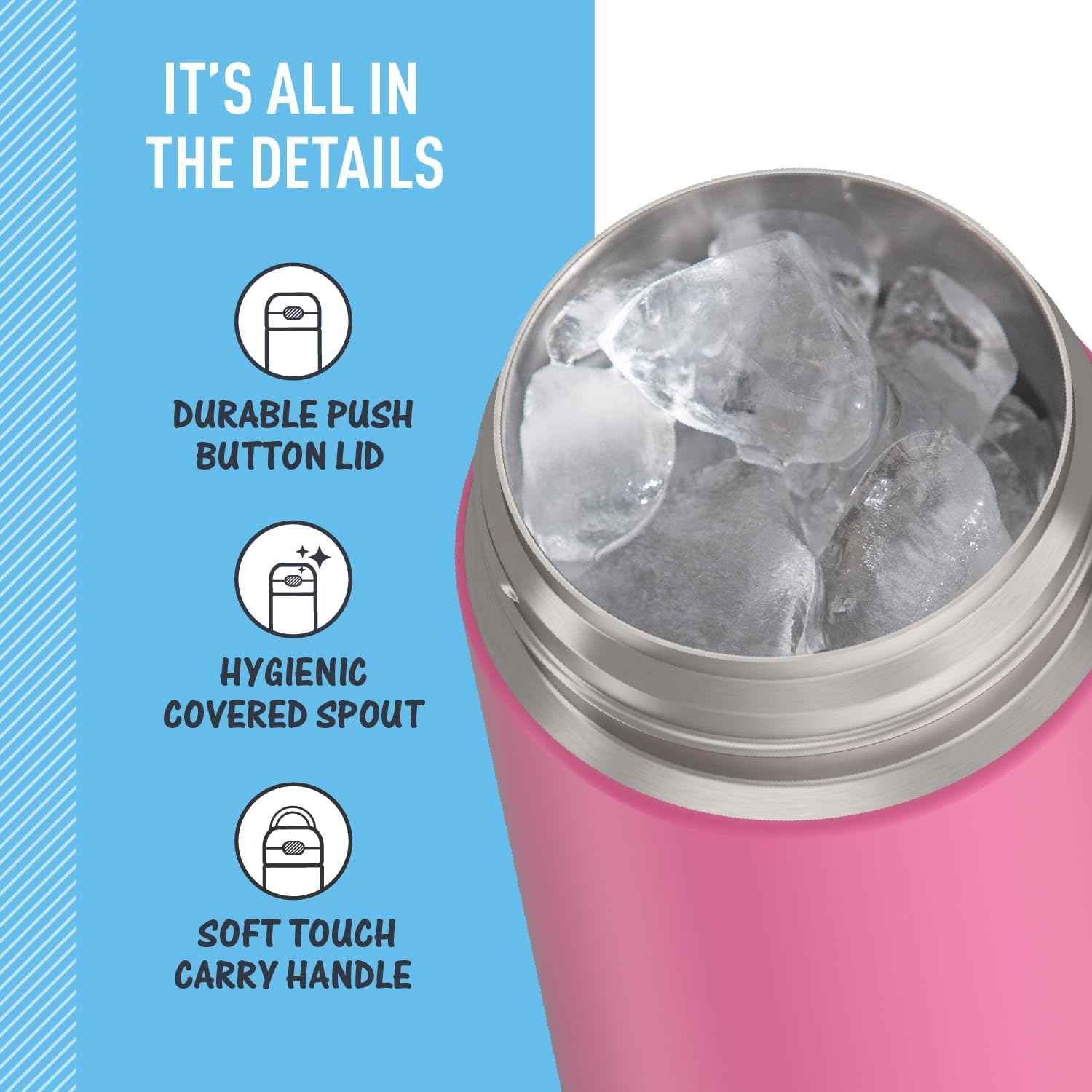 THERMOS FUNTAINER Insulated Kids Bottle – Holiday and Back-to-School Gift for Boys and Girls Ages 5 and Up