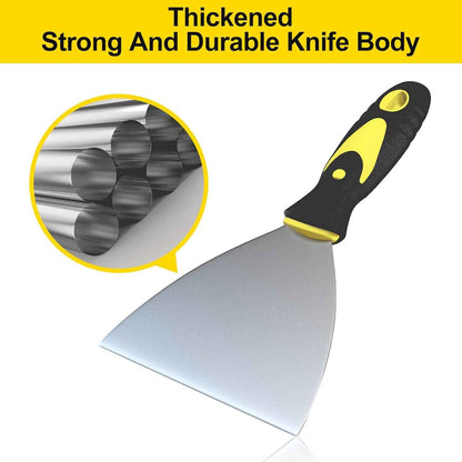 Putty Knife Set – Minimalist Wall Repair Kit, 5 Stainless Steel Scrapers for Intentional Home Care