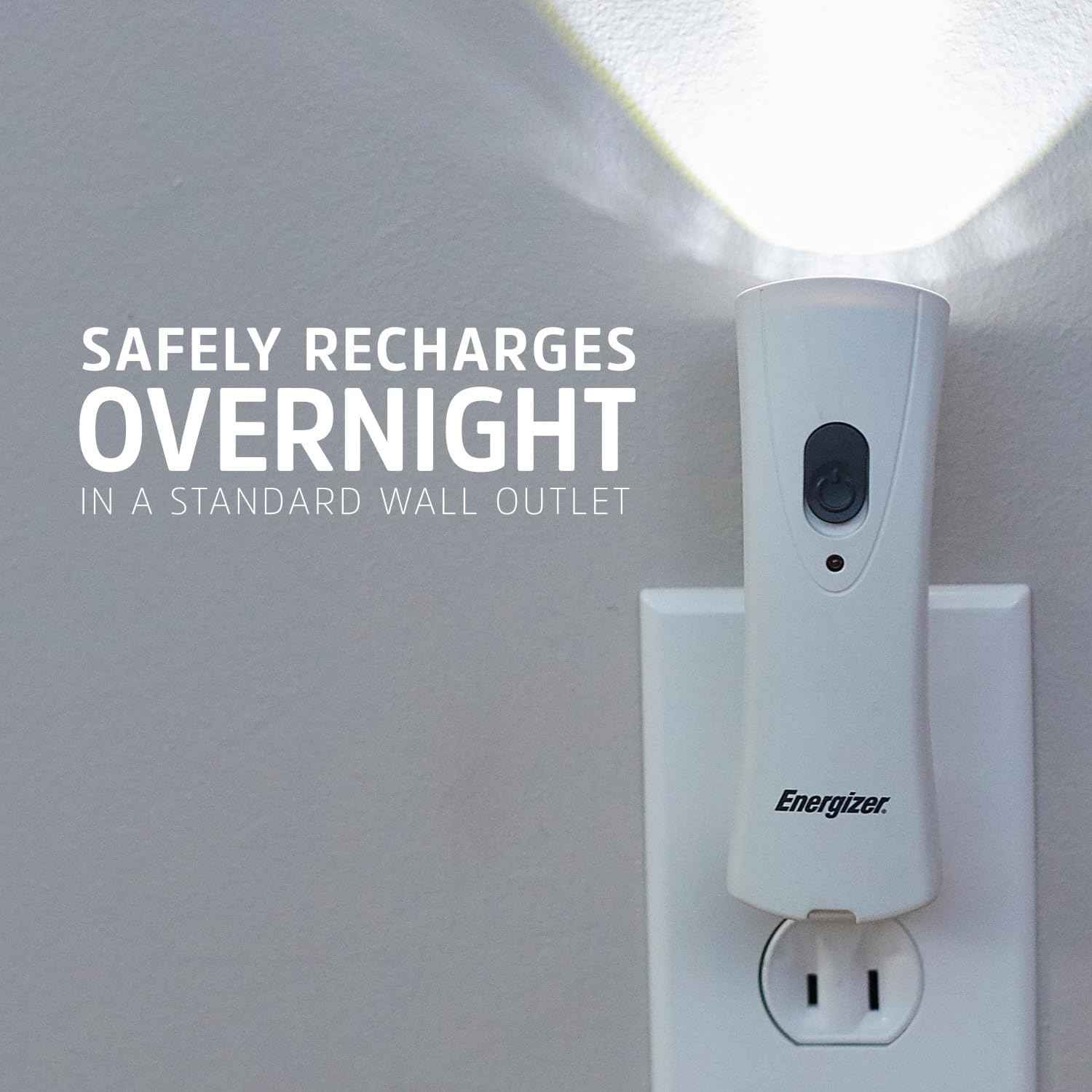 Energizer Weatheready Rechargeable LED Flashlight – Home Essential for Hallways, Bedrooms, and Kitchen Drawer, 3-Pack Blackout Light