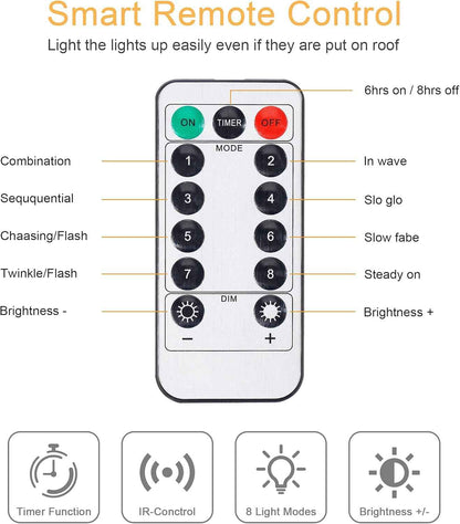 LumioGlow Battery Fairy Lights - Cozy Bedroom Aesthetic with Dimmable Warm Glow