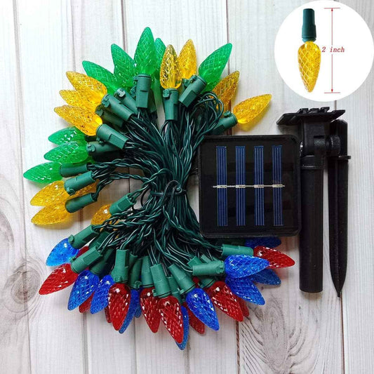 Solar Charm C6 Strawberry Lights – Nursery and Kids' Bedroom Decor, Cool-to-Touch Solar String Lights for Playroom Safety