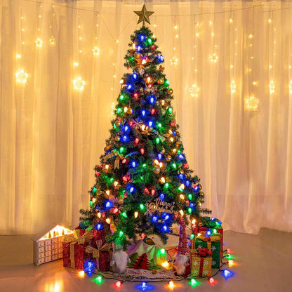 AWQ C9 Pinecone Lights – Uncluttered Warm White Bedroom Aesthetic, Single Strand 100 LED Design