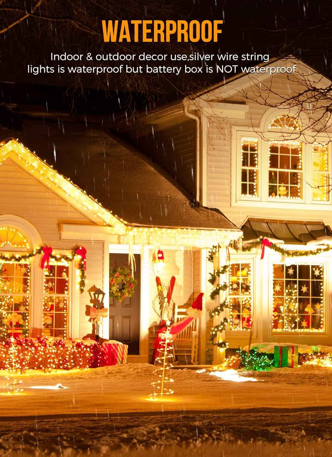 Brightown Battery Fairy Lights for Living Room Ambiance – 10ft Flexible Copper Wire String Lights with Warm White Glow for Cozy Home Styling