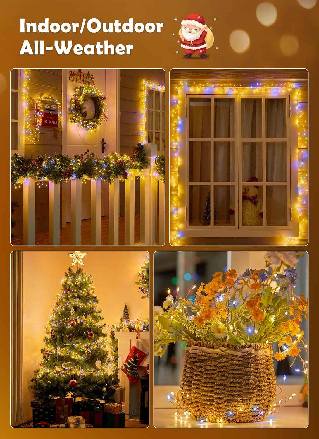 Lumify 200LED Twinkle Lights 10ft – Minimalist String Lights for Clean, Intentional Home Styling and Calm Bedrooms