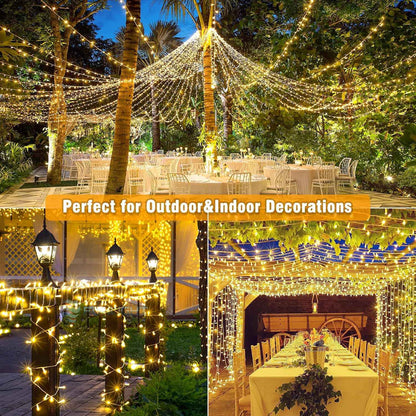Xmars Warm White Fairy String Lights – 100ft Connectable Living Room Aesthetic, 8 Mode Dimmable Twinkle for Home Accent