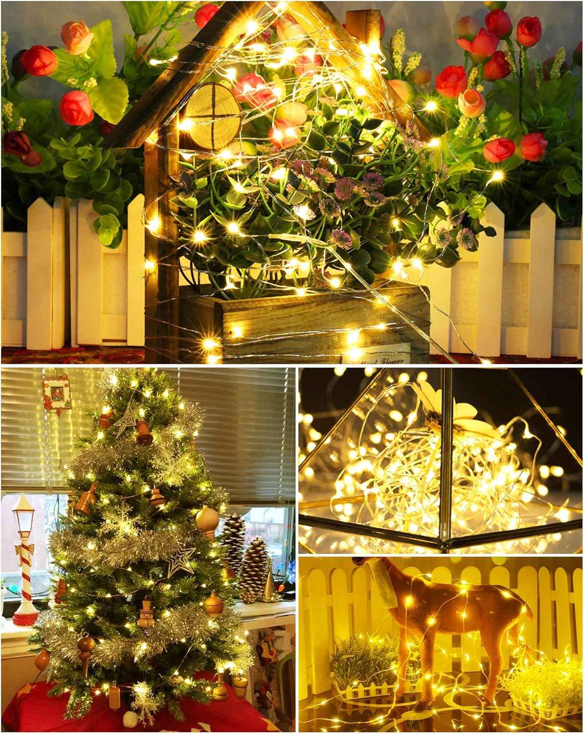 Blingstar Mini LED String Lights – Living Room Mood Lighting, Flexible Silver Wire, 7 Color Options