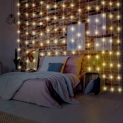 YEOLEH Minimalist Curtain Lights – Clean Warm White Glow for Intentional Bedrooms and Uncluttered Living Rooms