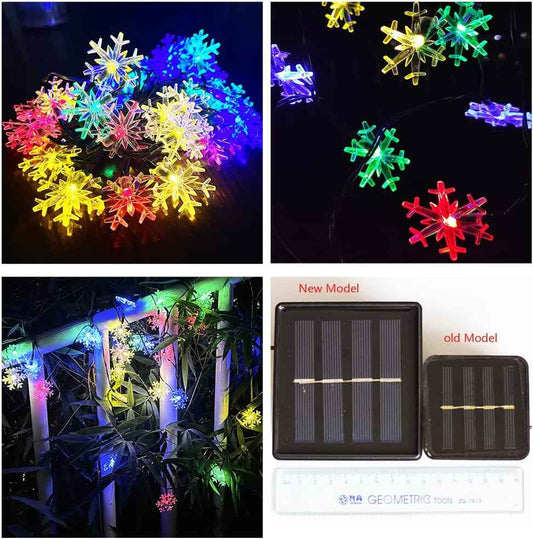Brightever Solar Snowflake Fairy Lights 20 Ft 30 LED – Thoughtful Birthday Gift for Her, Cozy Home Decor for Mom and Grandma